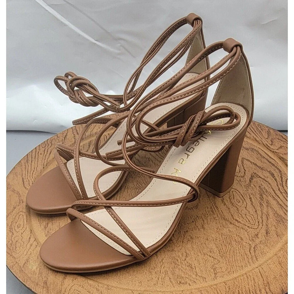 Allegra K Women's Strappy Lace-Up Chunky Heel Sandals Size 7 NWOB - Picture 10 of 12